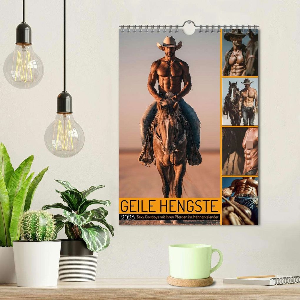 Weitere Ansicht: GEILE HENGSTE - Sexy Cowboys mit Ihren Pferden im Männerkalender (Wandkalender 2026 DIN A4 hoch), CALVENDO Monatskalender | MB - Fotografie, Calvendo