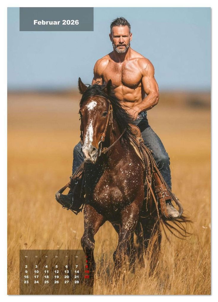 Weitere Ansicht: GEILE HENGSTE - Sexy Cowboys mit Ihren Pferden im Männerkalender (Wandkalender 2026 DIN A4 hoch), CALVENDO Monatskalender | MB - Fotografie, Calvendo
