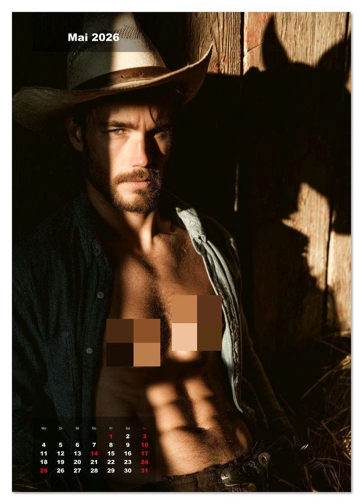 Weitere Ansicht: GEILE HENGSTE - Sexy Cowboys mit Ihren Pferden im Männerkalender (Wandkalender 2026 DIN A4 hoch), CALVENDO Monatskalender | MB - Fotografie, Calvendo