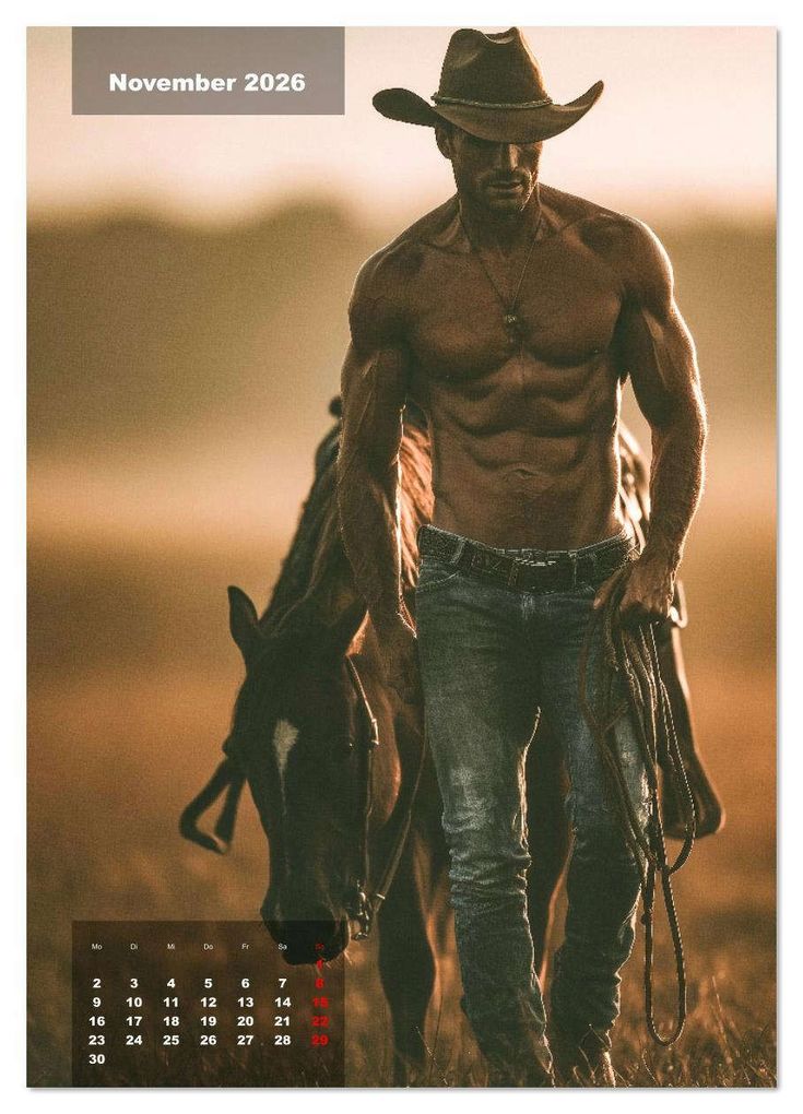 Weitere Ansicht: GEILE HENGSTE - Sexy Cowboys mit Ihren Pferden im Männerkalender (Wandkalender 2026 DIN A4 hoch), CALVENDO Monatskalender | MB - Fotografie, Calvendo