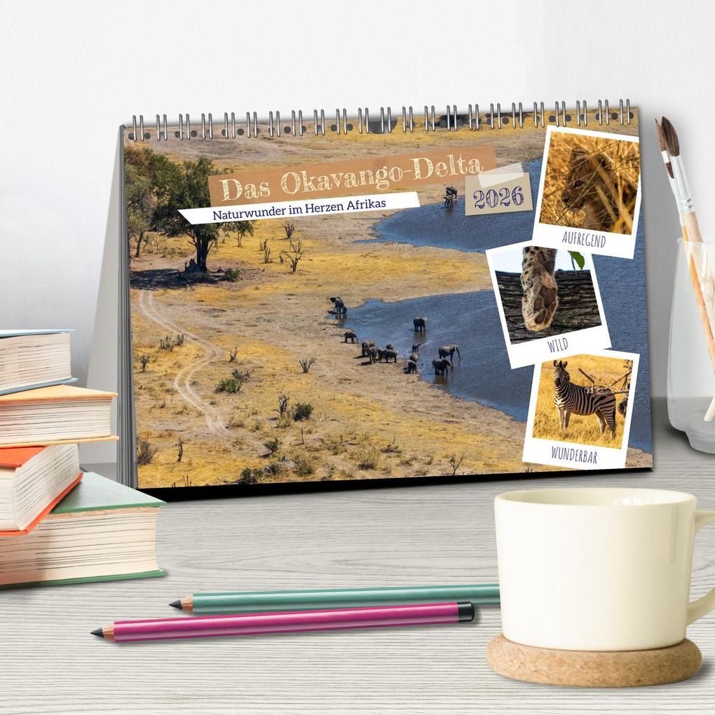 Weitere Ansicht: Das Okavango-Delta - Naturwunder im Herzen Afrikas (Tischkalender 2026 DIN A5 quer), CALVENDO Monatskalender | Carolin Eberhard @caro_goes_wild.erness, Calvendo