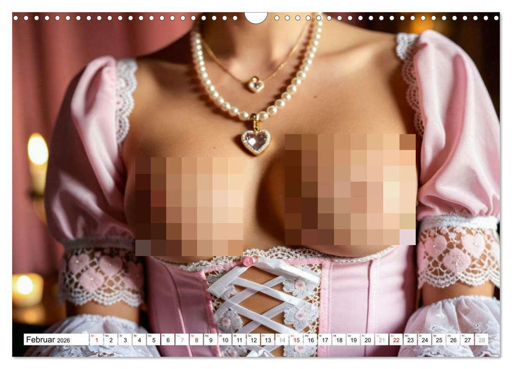 Weitere Ansicht: Holz vor der Hüttn - Frauen mit nackten Brüsten im Dirndl (Wandkalender 2026 DIN A3 quer), CALVENDO Monatskalender | MB Fotografie, Calvendo