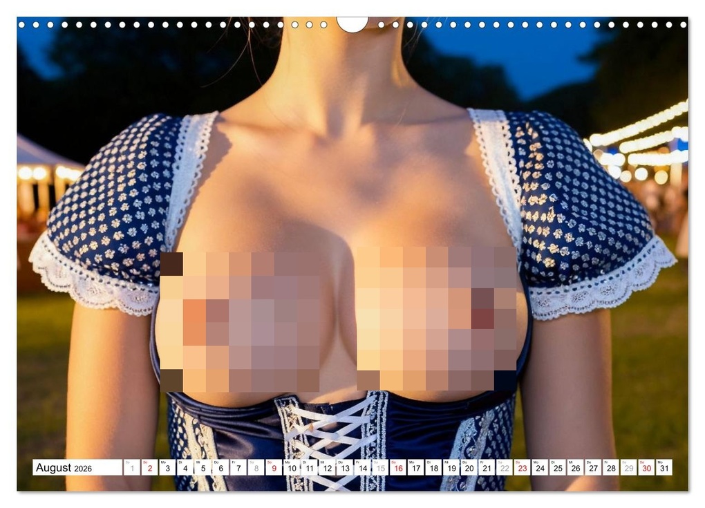 Weitere Ansicht: Holz vor der Hüttn - Frauen mit nackten Brüsten im Dirndl (Wandkalender 2026 DIN A3 quer), CALVENDO Monatskalender | MB Fotografie, Calvendo