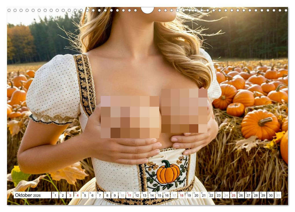 Weitere Ansicht: Holz vor der Hüttn - Frauen mit nackten Brüsten im Dirndl (Wandkalender 2026 DIN A3 quer), CALVENDO Monatskalender | MB Fotografie, Calvendo