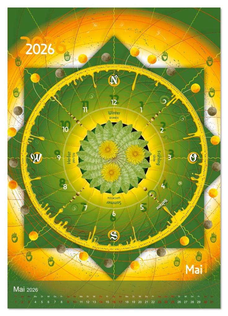 Weitere Ansicht: Jahreskreise (hochwertiger Premium Wandkalender 2026 DIN A2 hoch), Kunstdruck in Hochglanz | Ines Dhein, Calvendo