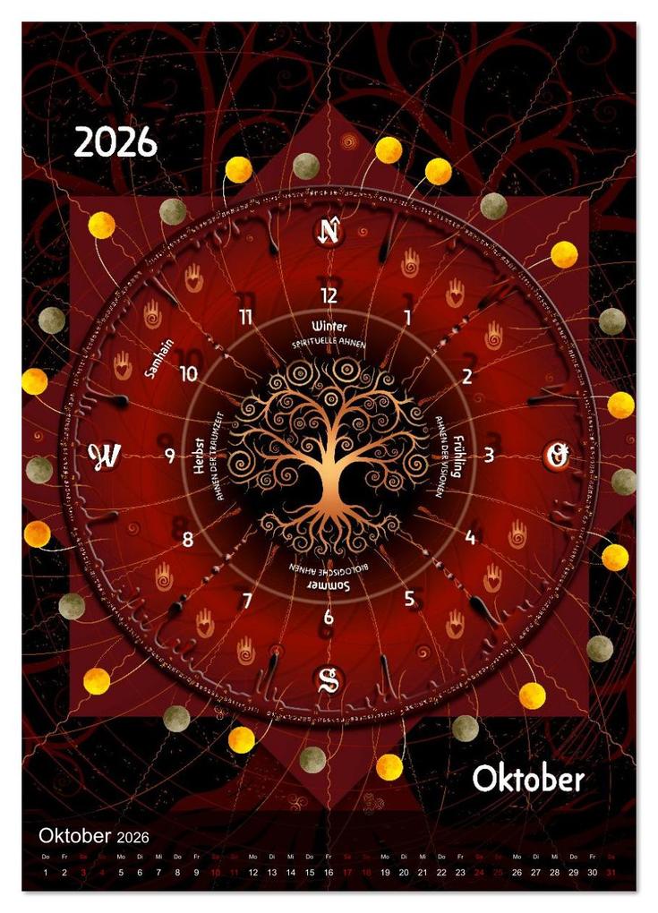 Weitere Ansicht: Jahreskreise (hochwertiger Premium Wandkalender 2026 DIN A2 hoch), Kunstdruck in Hochglanz | Ines Dhein, Calvendo