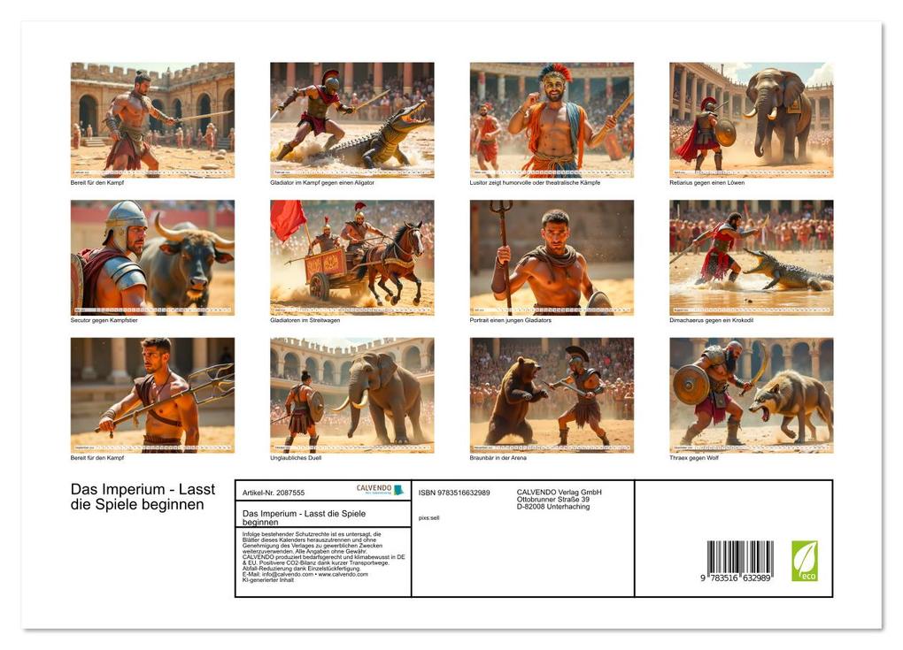 Weitere Ansicht: Das Imperium - Lasst die Spiele beginnen (Wandkalender 2026 DIN A3 quer), CALVENDO Monatskalender | pixs:sell pixs:sell, Sell Pixs:Sell, Calvendo, pixs:sell