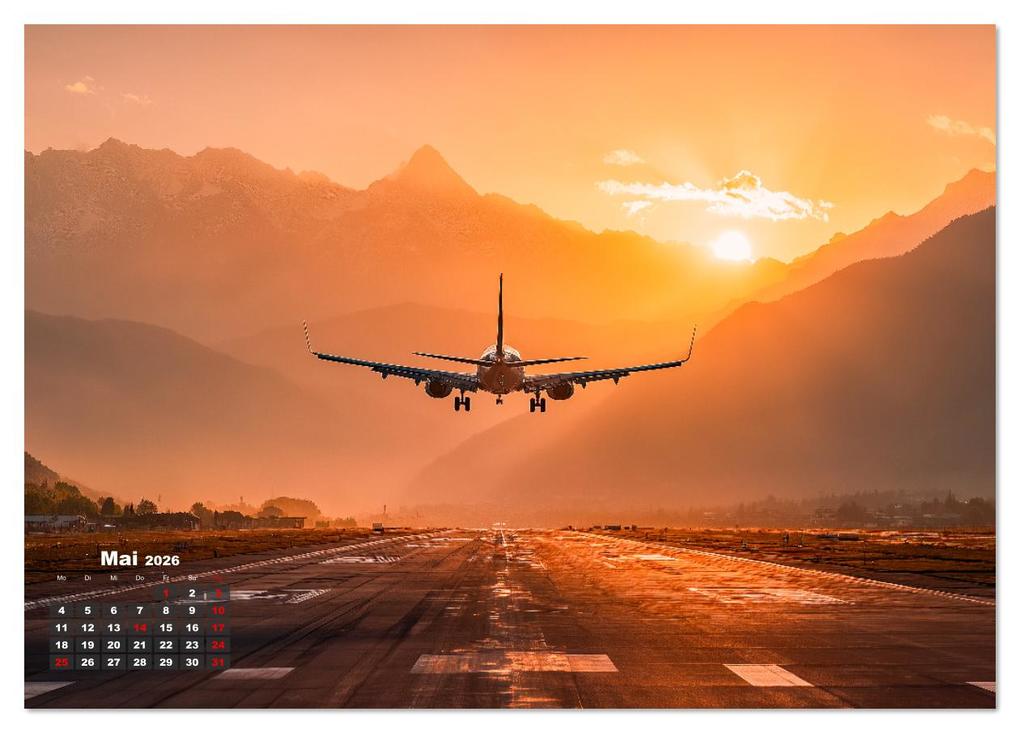 Weitere Ansicht: Flugzeuge hautnah - Flugzeugkalender für Flugzeugliebhaber (Tischkalender 2026 DIN A5 quer), CALVENDO Monatskalender | MB Fotografie, Calvendo