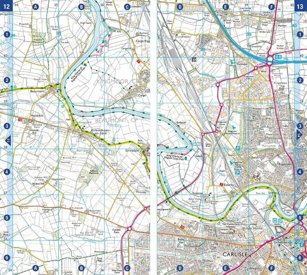 Weitere Ansicht: Hadrian's Wall Path | A-Z Maps