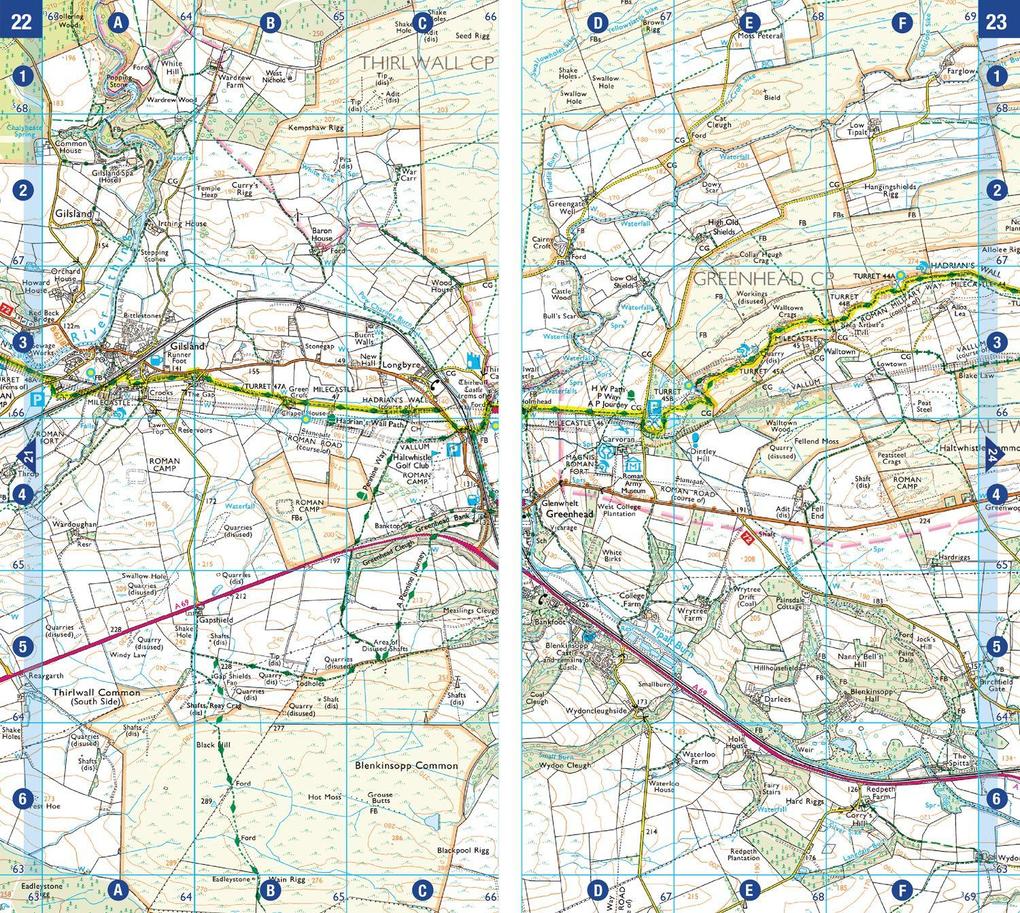 Weitere Ansicht: Hadrian's Wall Path | A-Z Maps