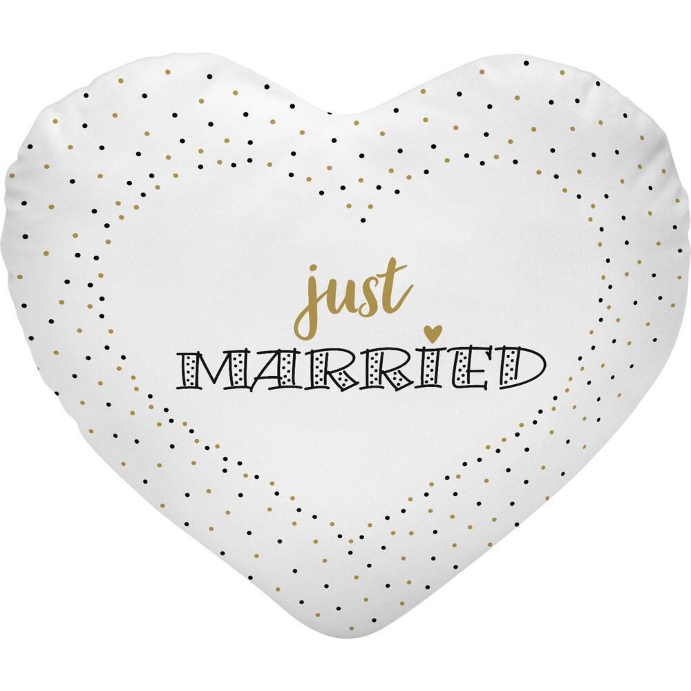 Produktbild: Plüschkissen Herz Just married