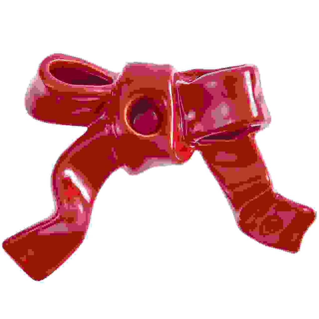 Produktbild: Keramik Kerzenhalter Schleife, rot