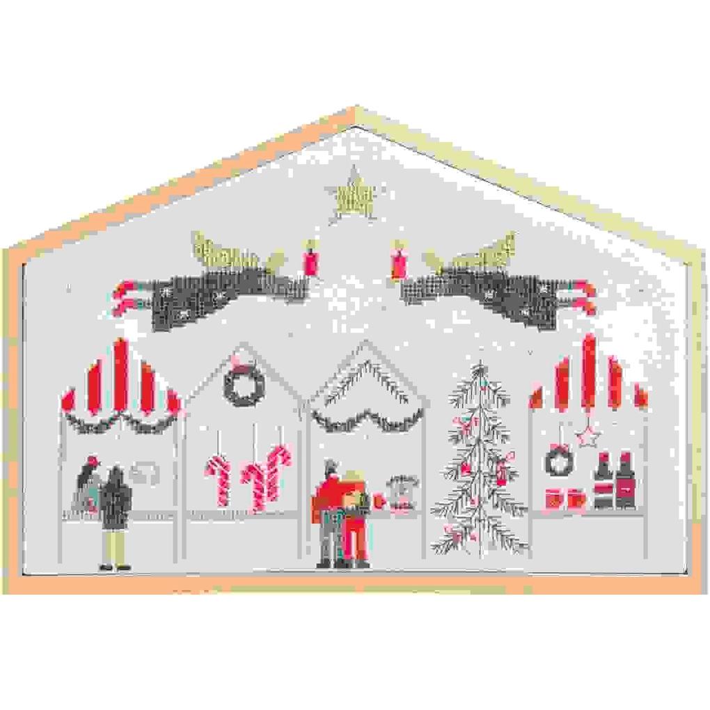 Produktbild: Stickpackung Gezählter Kreuzstich,Weihnachtsmarkt, FSC Mix