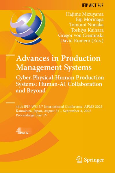 Produktbild: Advances in Production Management Systems. Cyber-Physical-Human Production Systems: Human-AI Collaboration and Beyond