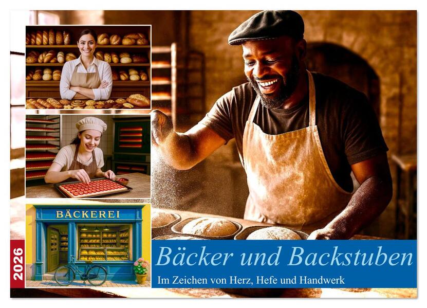 Produktbild: Bäcker und Backstuben (Wandkalender 2026 DIN A3 quer), CALVENDO Monatskalender | Steffani Lehmann, Calvendo