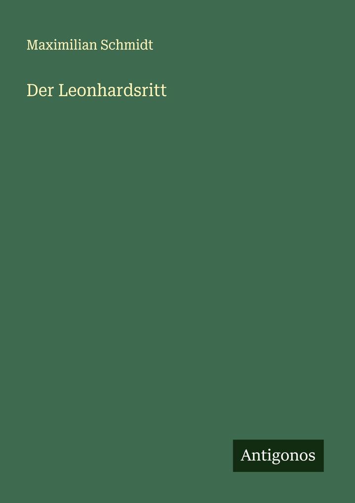 Produktbild: Der Leonhardsritt | Maximilian Schmidt