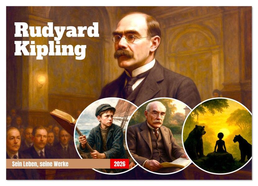 Produktbild: Rudyard Kipling (Wandkalender 2026 DIN A4 quer), CALVENDO Monatskalender | Steffani Lehmann, Calvendo