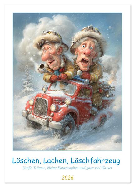 Produktbild: Löschen, Lachen, Löschfahrzeug (Wandkalender 2026 DIN A4 hoch), CALVENDO Monatskalender | Steffen Gierok-Latniak, Calvendo