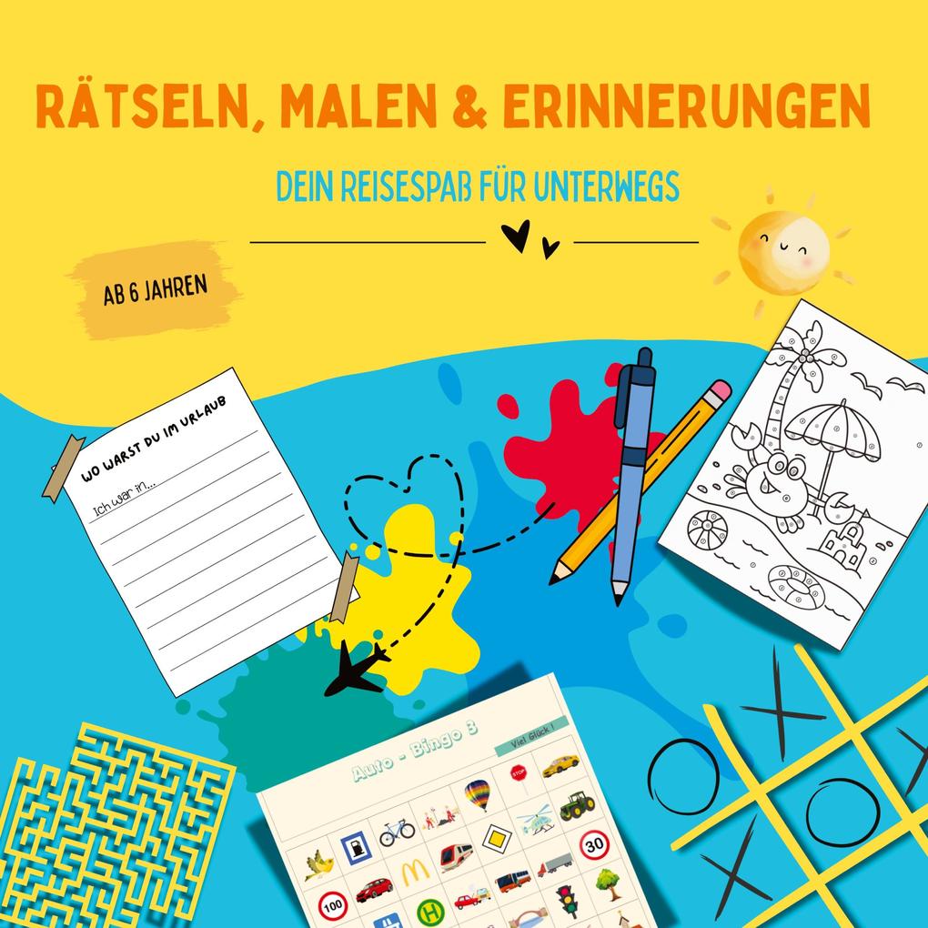 Produktbild: Rätsel, Malen & Erinnerungen, dein Reisespaß für unterwegs | Monique Hendrich