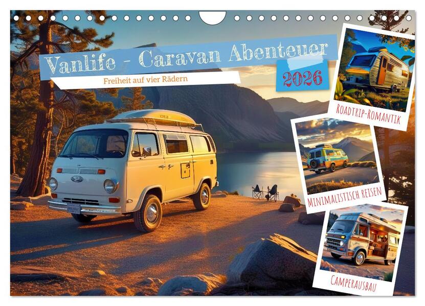 Produktbild: Vanlife - Caravan Abenteuer (Wandkalender 2026 DIN A4 quer), CALVENDO Monatskalender | Torsten Irmer, Calvendo