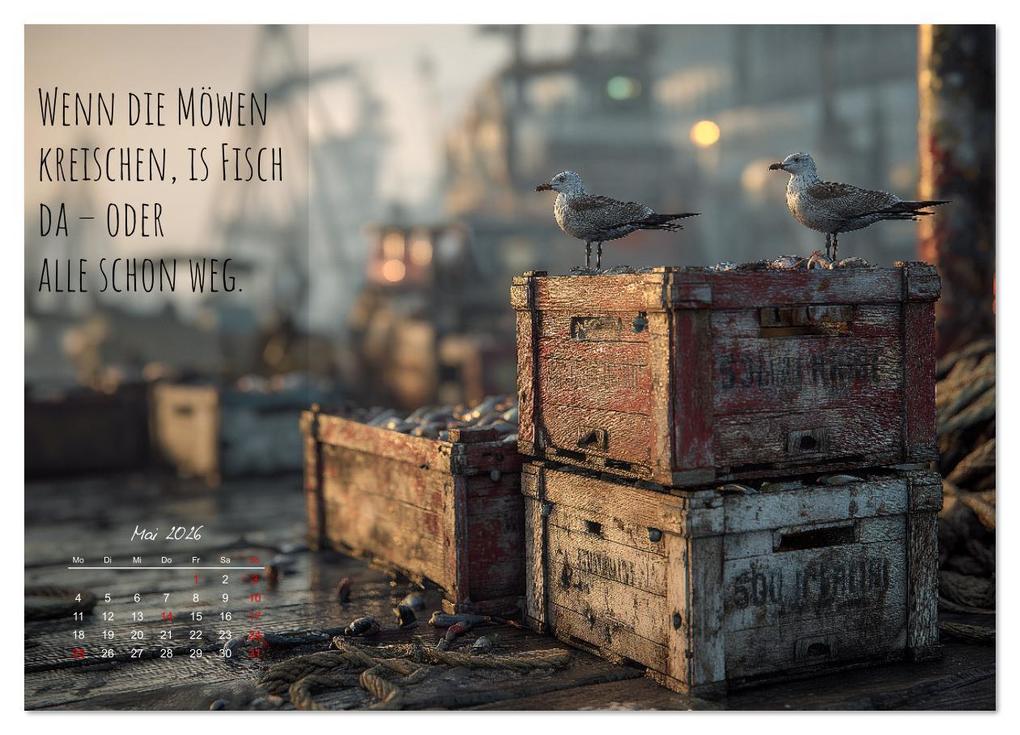 Weitere Ansicht: Moin Moin ist schon gesabbel - Norddeutscher Sprüche-Kalender (Wandkalender 2026 DIN A3 quer), CALVENDO Monatskalender | MB Fotografie, Calvendo