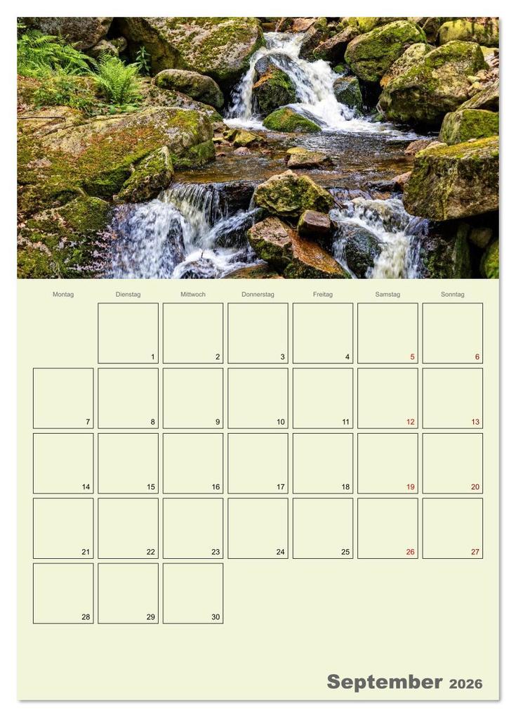 Weitere Ansicht: Harzwanderung zu den Ilsefällen - Terminplaner (Wandkalender 2026 DIN A3 hoch), CALVENDO Monatskalender | Holger Felix, Calvendo