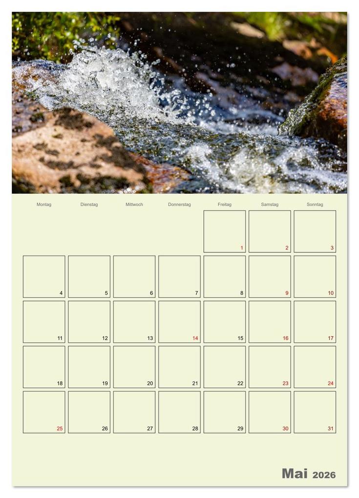 Weitere Ansicht: Harzwanderung zu den Ilsefällen - Terminplaner (Wandkalender 2026 DIN A4 hoch), CALVENDO Monatskalender | Holger Felix, Calvendo