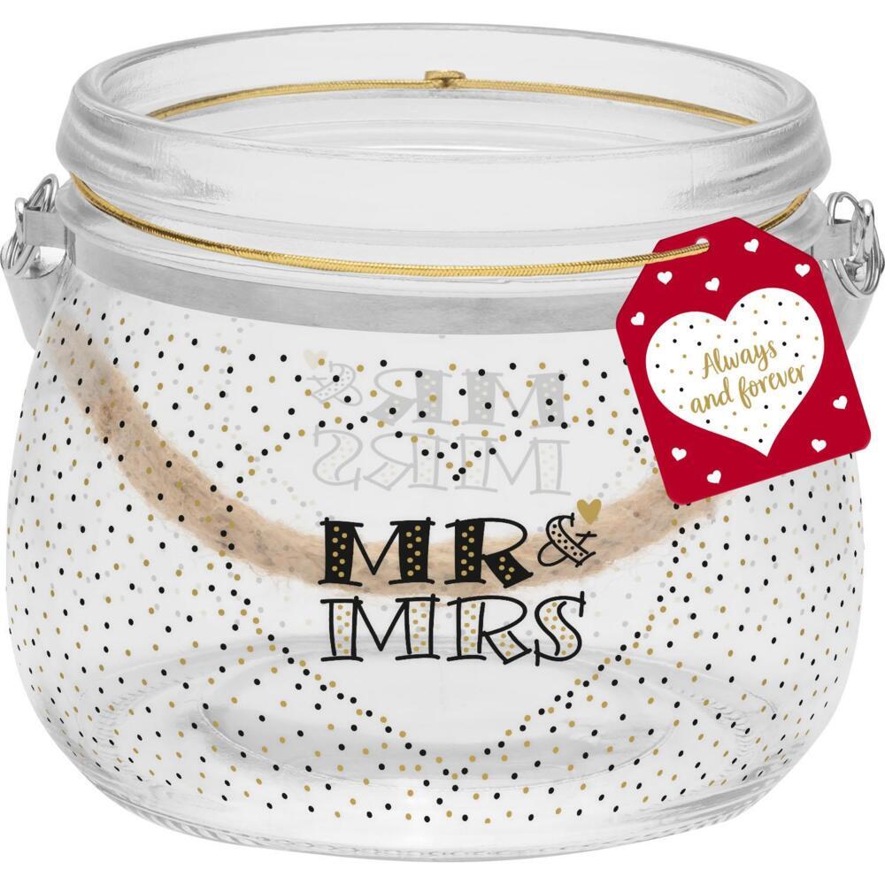 Weitere Ansicht: Windlicht klein Mr. & Mrs.