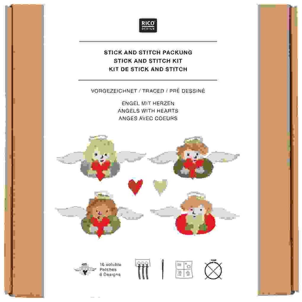 Weitere Ansicht: Stick & Stitch Packung, Engel mit Herzen
