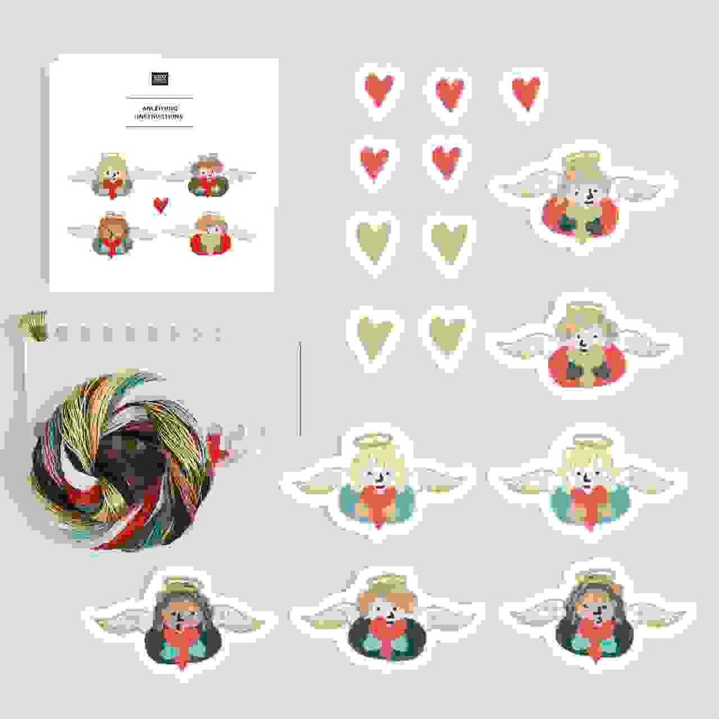 Weitere Ansicht: Stick & Stitch Packung, Engel mit Herzen