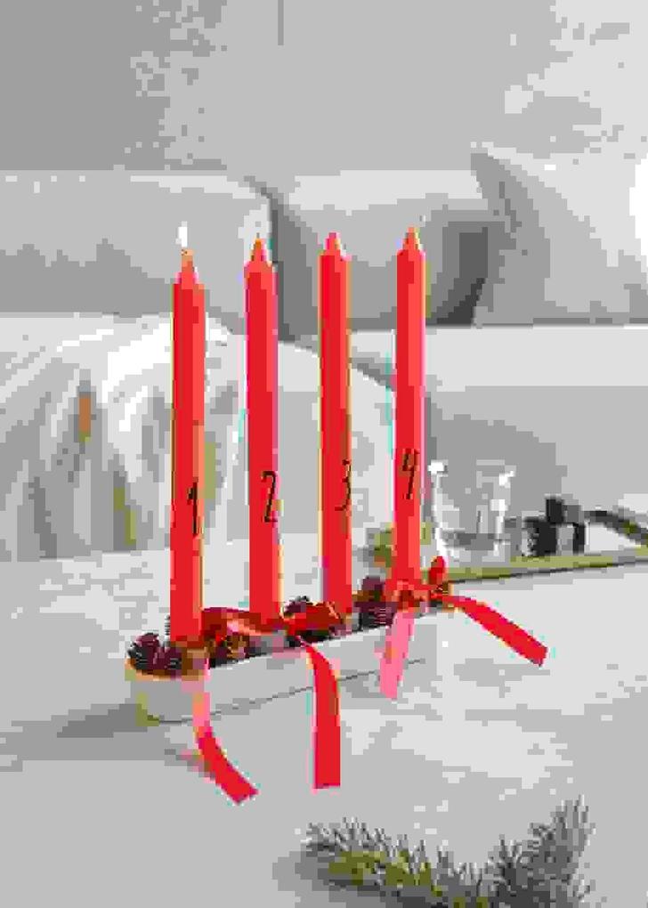 Weitere Ansicht: Adventskerzenset 1-4, Rot