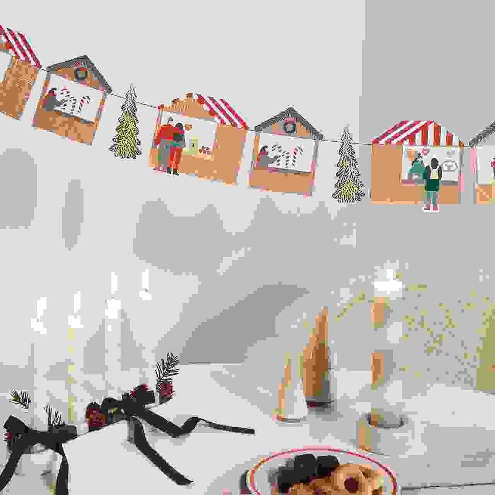 Weitere Ansicht: Genähte Girlande Weihnachtsmarkt FSC MIX