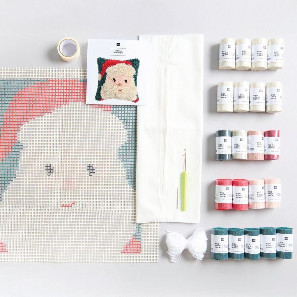 Weitere Ansicht: Rico Hooki Hooki, Knüpfset, Kissen Santa