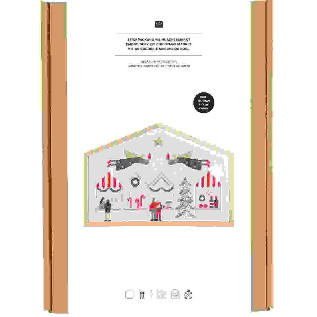 Weitere Ansicht: Stickpackung Gezählter Kreuzstich,Weihnachtsmarkt, FSC Mix