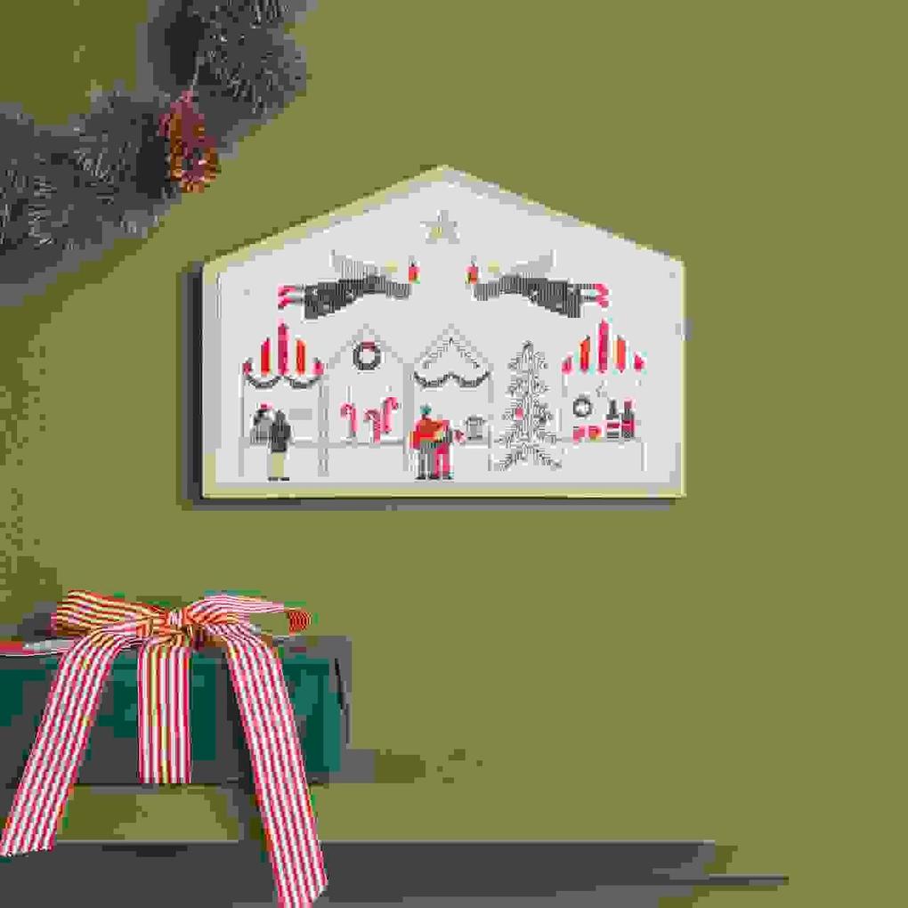 Weitere Ansicht: Stickpackung Gezählter Kreuzstich,Weihnachtsmarkt, FSC Mix