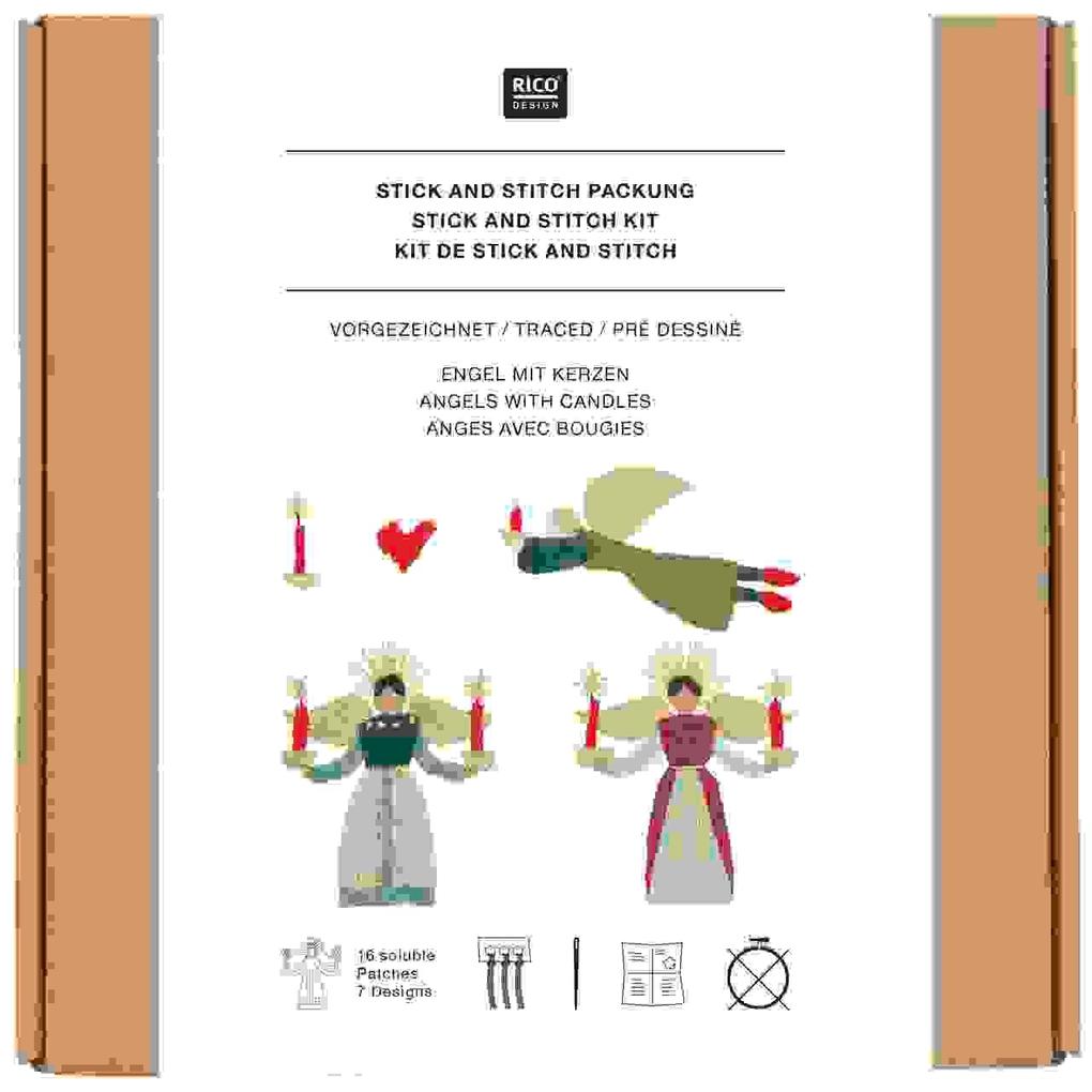 Weitere Ansicht: Stick & Stitch Packung, Engel mit Kerzen