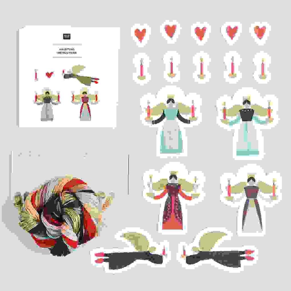 Weitere Ansicht: Stick & Stitch Packung, Engel mit Kerzen