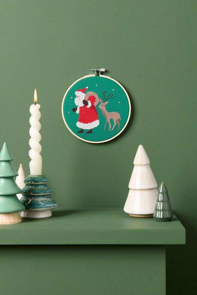 Weitere Ansicht: Stickpackung Gezählter Kreuzstich,Santa und Reh