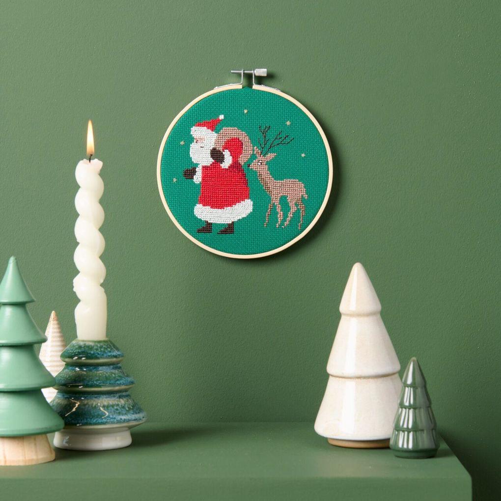 Weitere Ansicht: Stickpackung Gezählter Kreuzstich,Santa und Reh