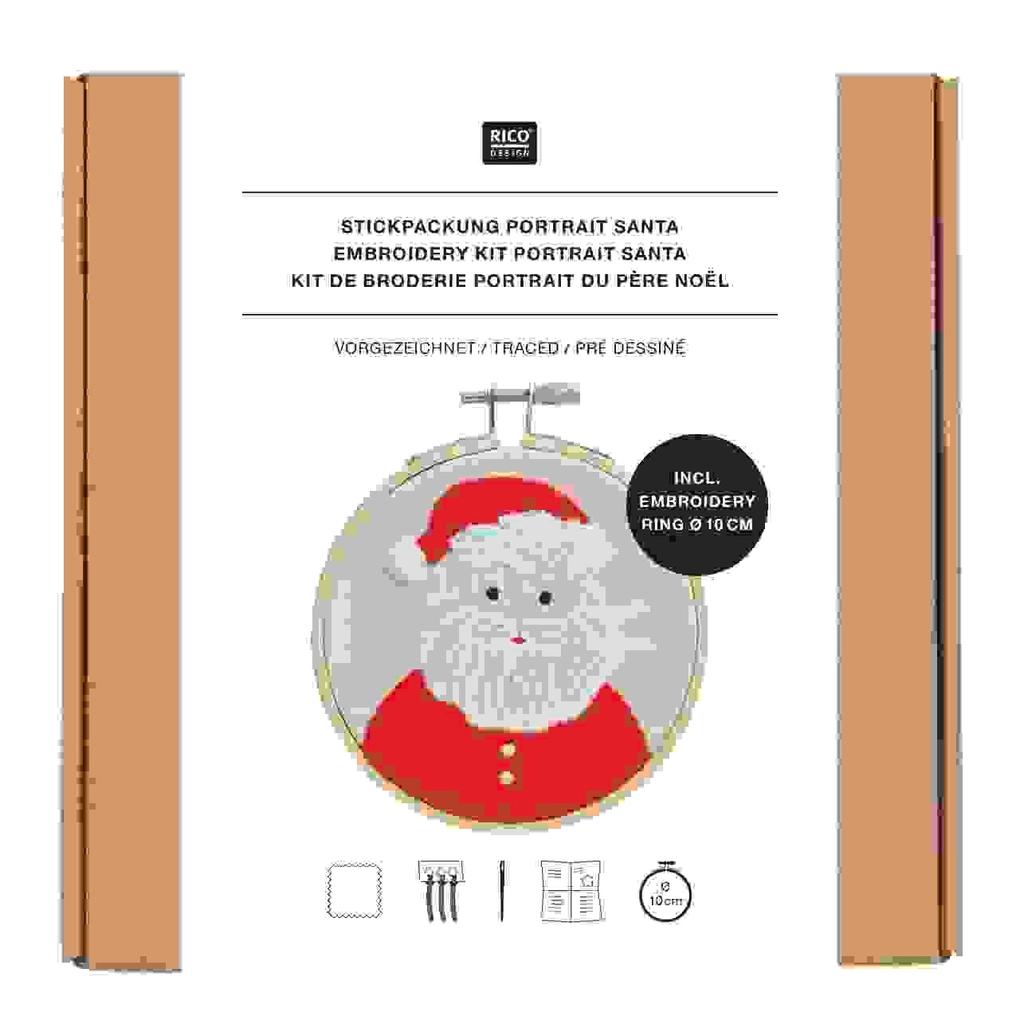 Weitere Ansicht: Stickpackung Vorgezeichnet, Portrait Santa