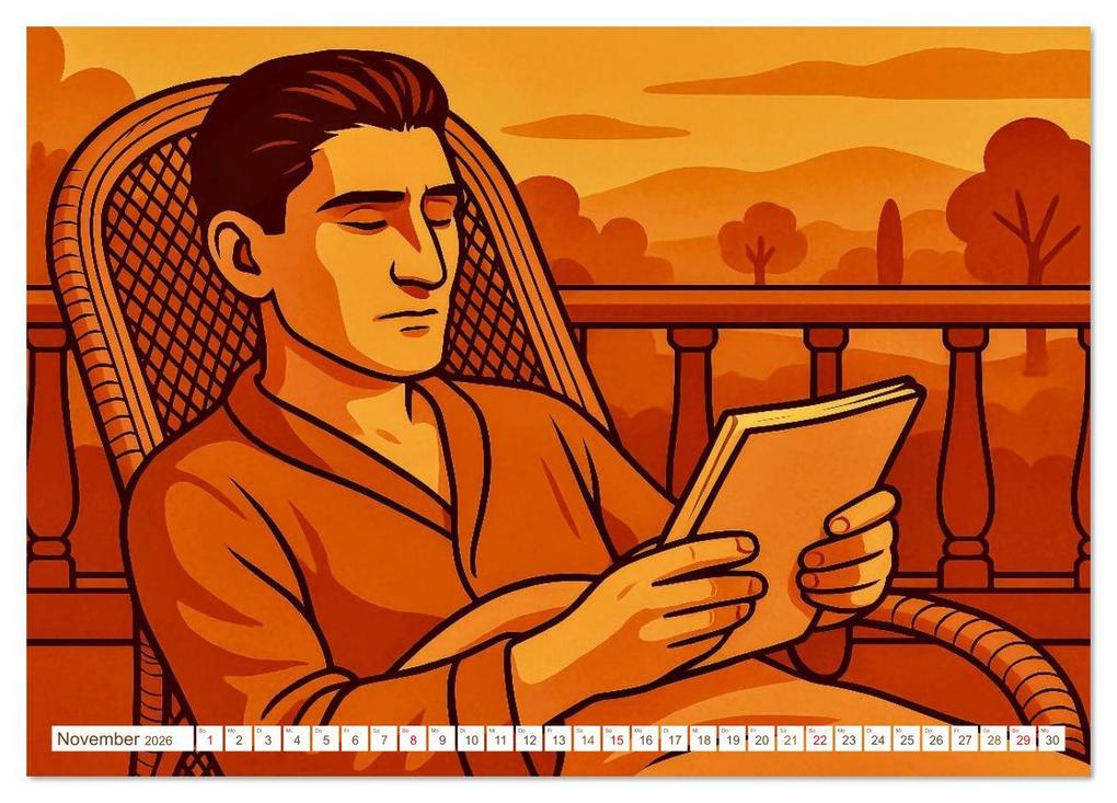 Weitere Ansicht: Franz Kafka (Tischkalender 2026 DIN A5 quer), CALVENDO Monatskalender | Steffani Lehmann, Calvendo