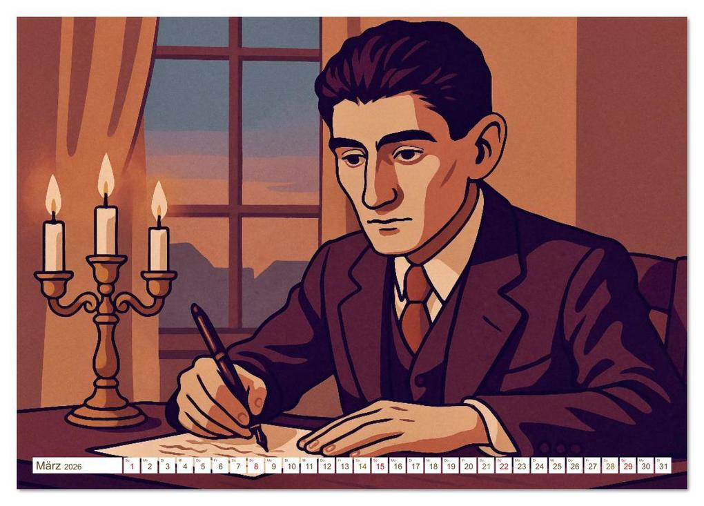 Weitere Ansicht: Franz Kafka (Tischkalender 2026 DIN A5 quer), CALVENDO Monatskalender | Steffani Lehmann, Calvendo