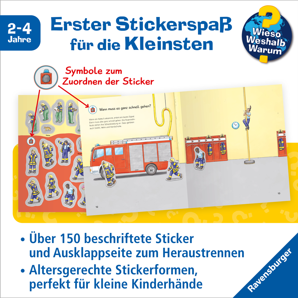 Weitere Ansicht: Wieso? Weshalb? Warum? junior Stickerheft - Feuerwehr