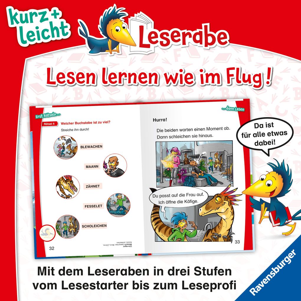 Weitere Ansicht: Leserabe 1. Lesestufe Kurz und leicht - Befreit die Dinos! | Annette Neubauer