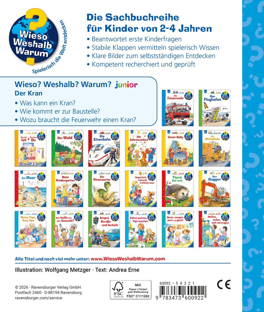 Weitere Ansicht: Wieso? Weshalb? Warum? junior, Band 81 - Der Kran | Andrea Erne