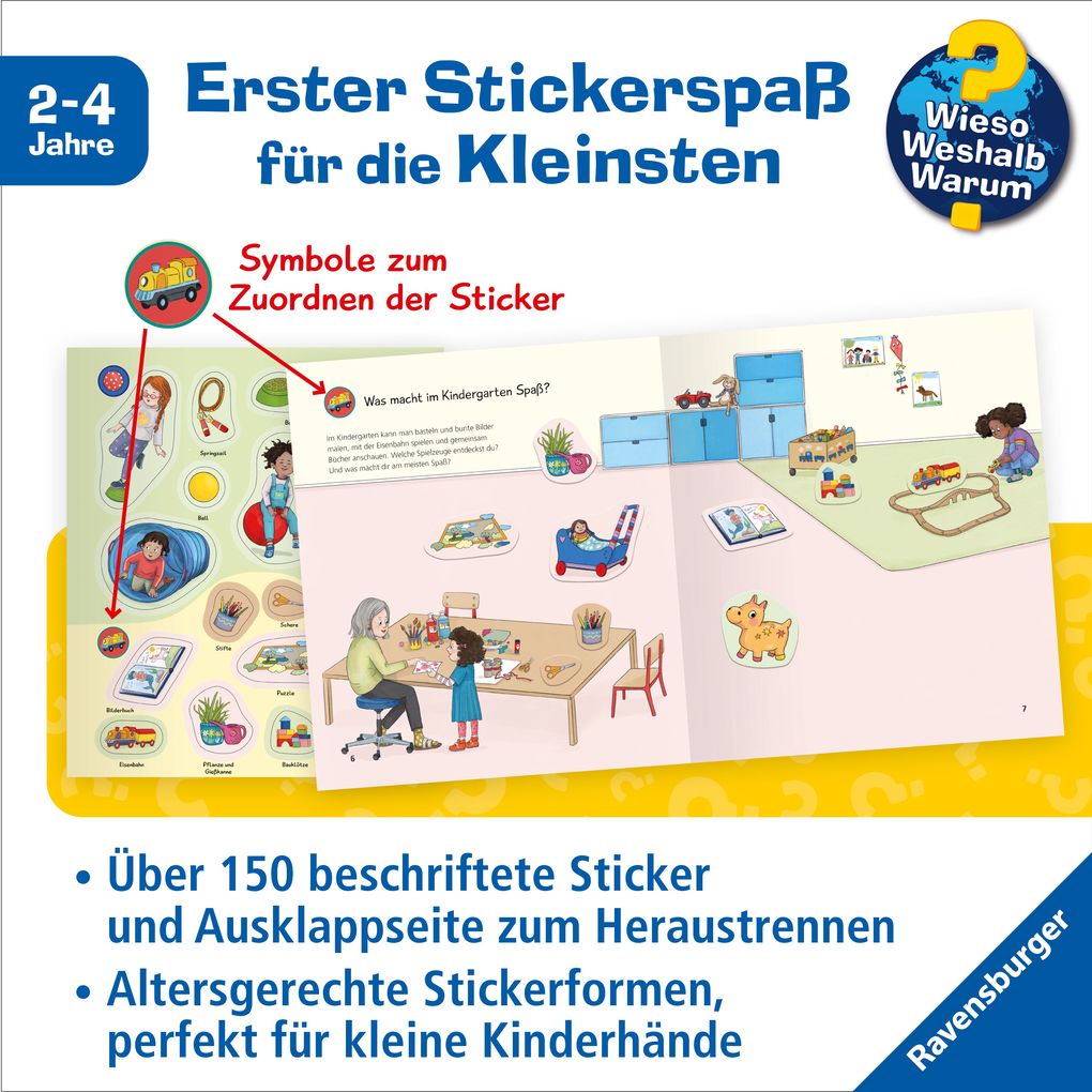 Weitere Ansicht: Wieso? Weshalb? Warum? junior Stickerheft - Kindergarten
