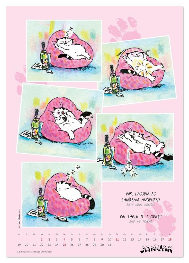 Weitere Ansicht: Kater Jacob: Ach Du lieber Mensch (Wandkalender 2026 DIN A3 hoch), CALVENDO Monatskalender | Sven Hartmann, Calvendo