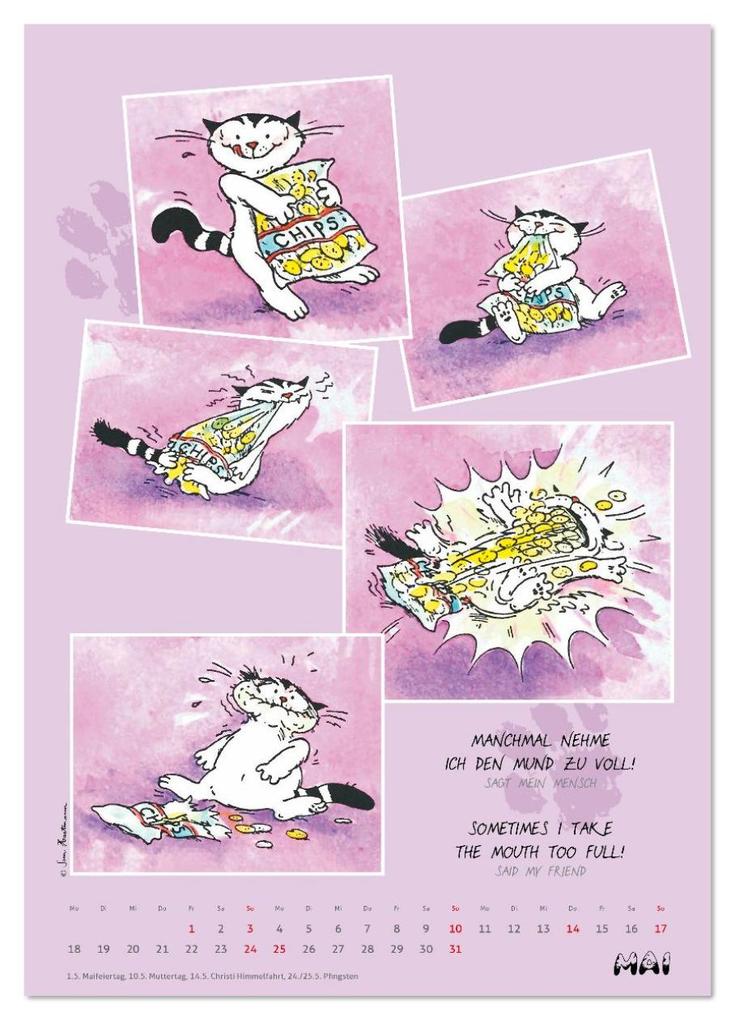 Weitere Ansicht: Kater Jacob: Ach Du lieber Mensch (Wandkalender 2026 DIN A3 hoch), CALVENDO Monatskalender | Sven Hartmann, Calvendo