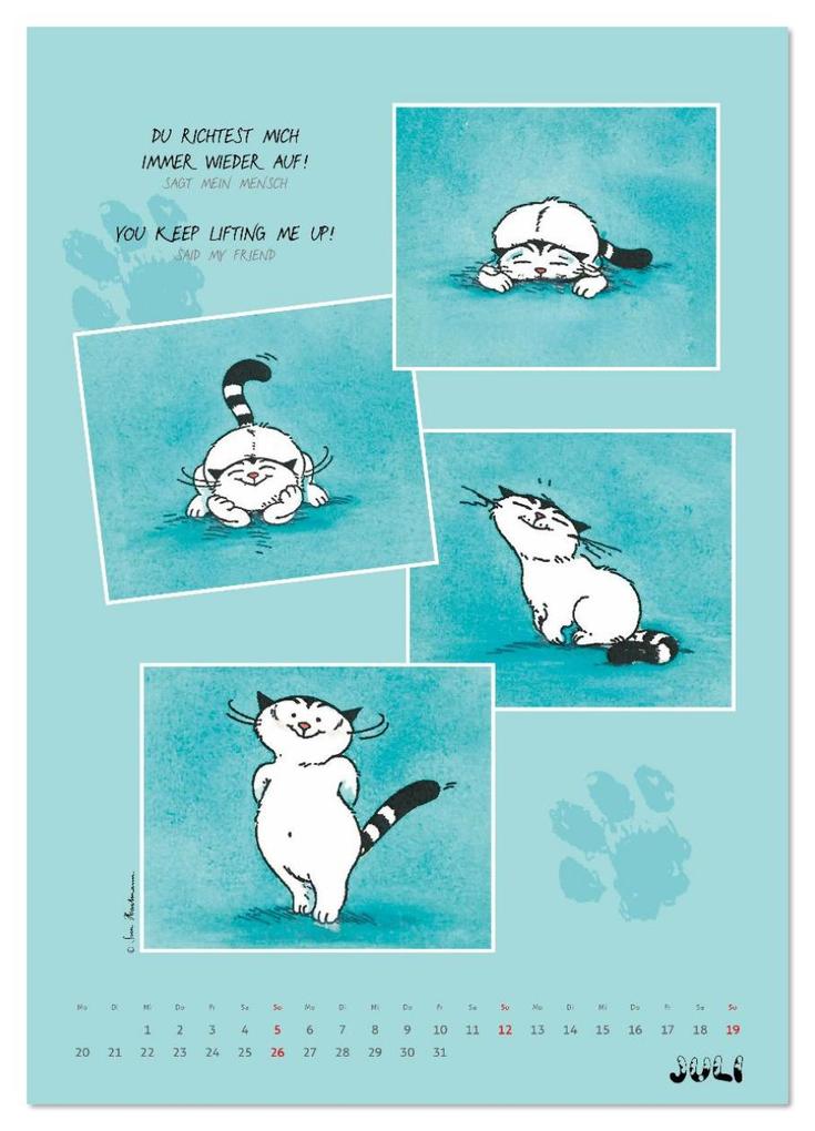 Weitere Ansicht: Kater Jacob: Ach Du lieber Mensch (Wandkalender 2026 DIN A3 hoch), CALVENDO Monatskalender | Sven Hartmann, Calvendo