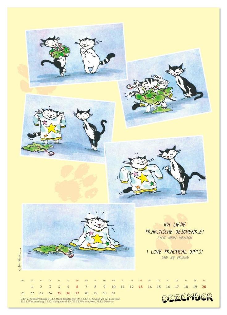 Weitere Ansicht: Kater Jacob: Ach Du lieber Mensch (Wandkalender 2026 DIN A3 hoch), CALVENDO Monatskalender | Sven Hartmann, Calvendo